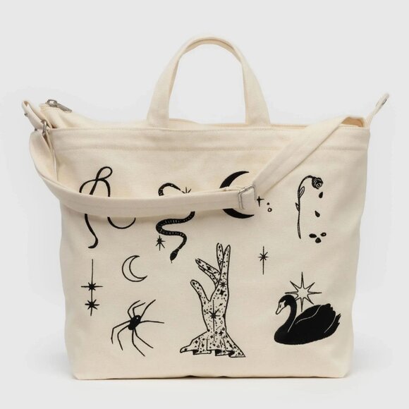 NWT Baggu Horizontal Zip Duck Bag - Embroidered Ballet Icons - Picture 1 of 3